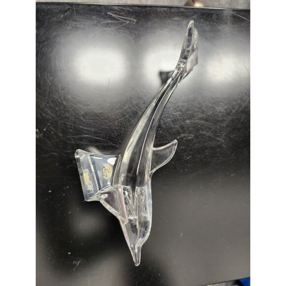 Vintage Crystal D'arque France Genuine Crystal Dolphin Figurine Statue Nautical - Picture 5 of 8